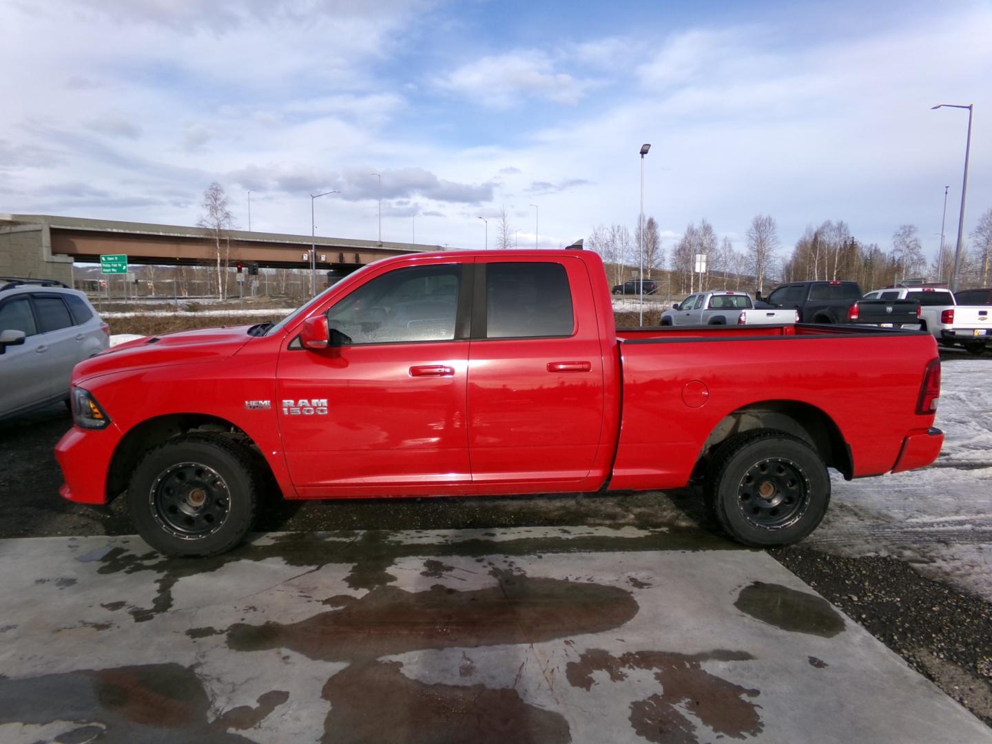 2014 Red /Black Dodge 1500 Sport (1C6RR7HT8ES) with an 5.7L V8 OHV 16V HEMI engine, 6-Speed Automatic transmission, located at 2630 Philips Field Rd., Fairbanks, AK, 99709, (907) 458-0593, 64.848068, -147.780609 - Photo#2